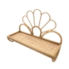 Panama Metal and Rattan Wall Shelf with Hanging Rod Sale