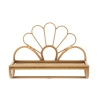 Panama Metal and Rattan Wall Shelf with Hanging Rod Offers
