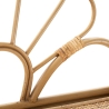 Panama Metal and Rattan Wall Shelf with Hanging Rod Choice Of