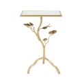 Tisty Square Metal Coffee Table with Gold Finish and Mirrored Top Promotion