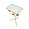 Tisty Square Metal Coffee Table with Gold Finish and Mirrored Top Sale
