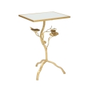 Tisty Square Metal Coffee Table with Gold Finish and Mirrored Top Offers
