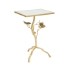 Tisty Square Metal Coffee Table with Gold Finish and Mirrored Top Offers