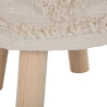 Round Fabric Upholstered Stool with Wooden Legs Damasco Catalog
