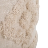Round Upholstered Fabric Pouf with Wood Base 40x40 Damasco Sale