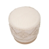 Round Upholstered Fabric Pouf with Wood Base 40x40 Damasco Discounts