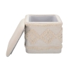 Damask Fabric Square Storage Ottoman 40x40cm Offers
