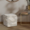 Damask Fabric Square Storage Ottoman 40x40cm On Sale
