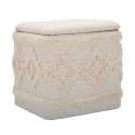 Damask Fabric Square Storage Ottoman 40x40cm Promotion