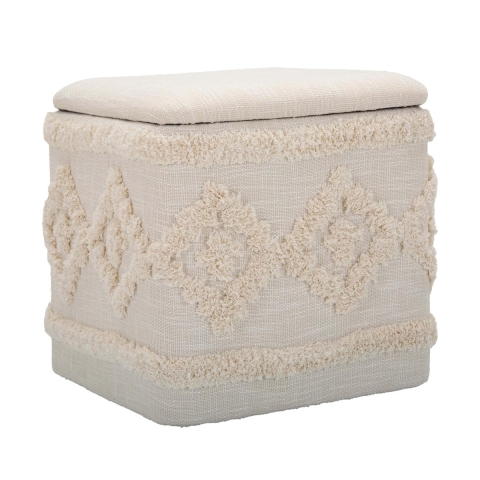 Damask Fabric Square Storage Ottoman 40x40cm Promotion
