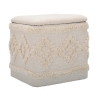 Damask Fabric Square Storage Ottoman 40x40cm Promotion
