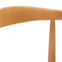Set of 2 Wooden Kitchen Chairs with Woven Rattan Seat Japan Model