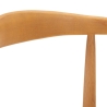 Set of 2 Wooden Kitchen Chairs with Woven Rattan Seat Japan Model