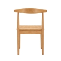 Set of 2 Wooden Kitchen Chairs with Woven Rattan Seat Japan Sale