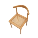 Set of 2 Wooden Kitchen Chairs with Woven Rattan Seat Japan Catalog