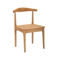 Set of 2 Wooden Kitchen Chairs with Woven Rattan Seat Japan Promotion