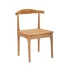 Set of 2 Wooden Kitchen Chairs with Woven Rattan Seat Japan Promotion