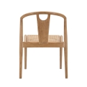Set of 2 Wooden Kitchen Chairs with Woven Rattan Backrest Japan Catalog