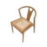 Set of 2 Wooden Kitchen Chairs with Woven Rattan Backrest Japan Sale