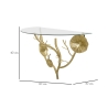 Tisty Gold Metal Wall Shelf with Glass Top Model