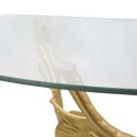 Tisty Gold Metal Wall Shelf with Glass Top Bulk Discounts