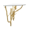 Tisty Gold Metal Wall Shelf with Glass Top Offers
