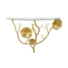 Tisty Gold Metal Wall Shelf with Glass Top Sale