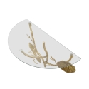 Tisty Gold Metal Wall Shelf with Glass Top Catalog