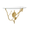 Tisty Gold Metal Wall Shelf with Glass Top Discounts