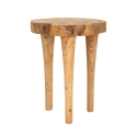 Handcrafted Teak Wood Stool in Natural Ethnic Style Kursi Promotion