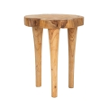 Handcrafted Teak Wood Stool in Natural Ethnic Style Kursi Promotion