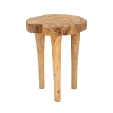 Handcrafted Teak Wood Stool in Natural Ethnic Style Kursi Sale