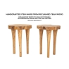 Handcrafted Teak Wood Stool in Natural Ethnic Style Kursi Characteristics