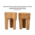 Handcrafted Teak Wood Stool, Ethnic Style Stold Model