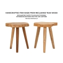 Handcrafted Teak Wood Stool, Ethnic Style Budut Model