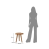 Handcrafted Teak Wood Stool, Ethnic Style Budut Characteristics