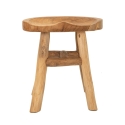 Handcrafted Teak Wood Stool, Rustic Ethnic Style Sel Offers