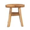 Handcrafted Teak Wood Stool, Rustic Ethnic Style Sel Offers