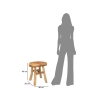 Handcrafted Teak Wood Stool, Rustic Ethnic Style Sel Characteristics