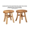 Handcrafted Teak Wood Stool, Rustic Ethnic Style Sel Model