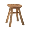 Sel Slim Teak Wood Stool, Ethnic Natural Design Sale