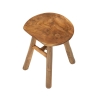 Sel Slim Teak Wood Stool, Ethnic Natural Design Discounts