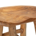 Sel Slim Teak Wood Stool, Ethnic Natural Design Catalog