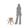 Sel Slim Teak Wood Stool, Ethnic Natural Design Price