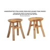 Sel Slim Teak Wood Stool, Ethnic Natural Design Measures