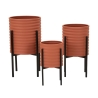 Set of 3 Modern Round Metal Plant Stands in Assorted Colors - Milly Tris Offers
