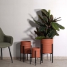 Set of 3 Modern Round Metal Plant Stands in Assorted Colors - Milly Tris On Sale