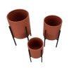Set of 3 Modern Round Metal Plant Stands in Assorted Colors - Milly Tris Discounts