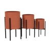 Set of 3 Modern Round Metal Plant Stands in Assorted Colors - Milly Tris Sale
