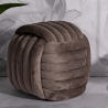 Softy Modern Velvet Padded Woven Design Pouf Catalog